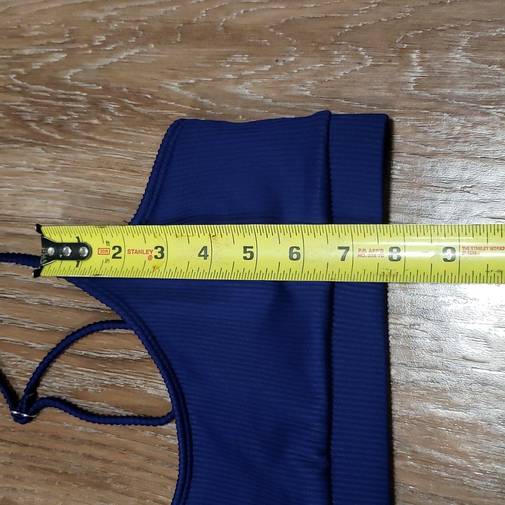 (L) Two Piece Bikini Ribbed Textured High Waist - Picture 7 of 10
